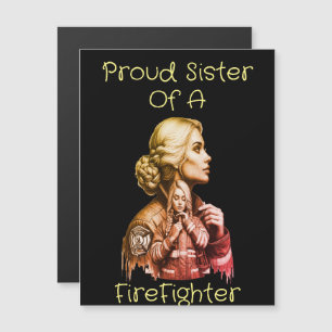 Trotse zus van een brandweerman gevolg w