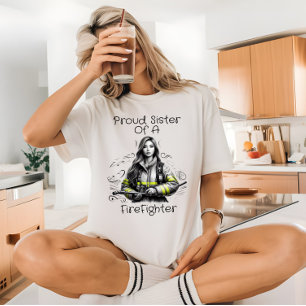 Trotse zus van een brandweerman W T-shirt