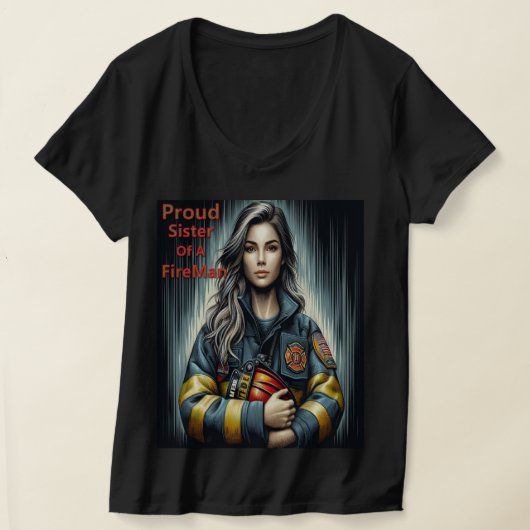 Trotse zus van een brandweerman wetenschap t-shirt (Laagn)