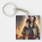 Trotse zus van een brandweerpad sleutelhanger (voorkant)