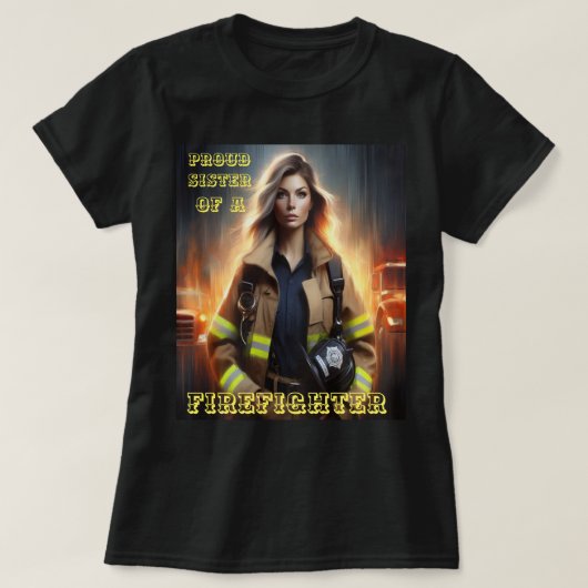 Trotse zus van een brandweerpad t-shirt (Design voorkant)