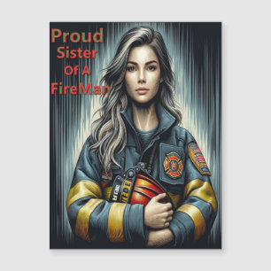 Trotse zus van een brandweerrobotica