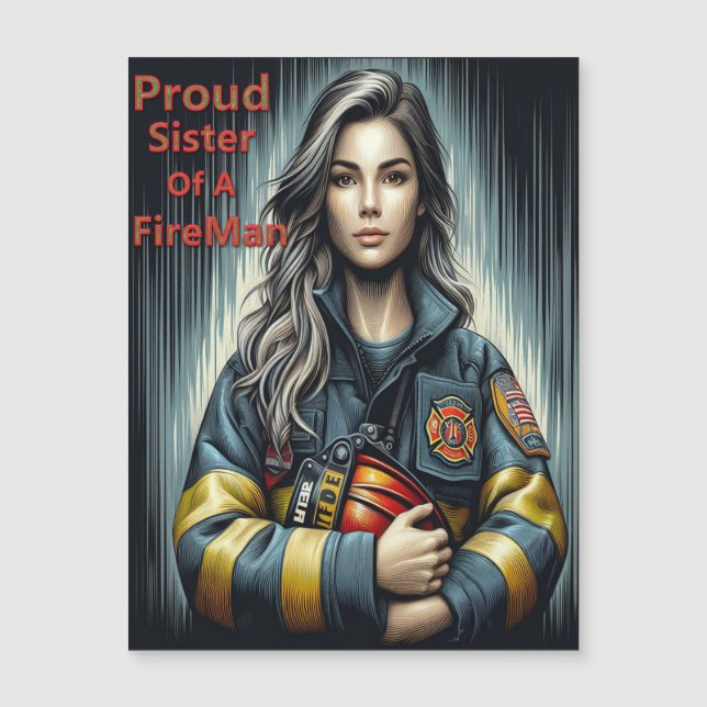 Trotse zus van een brandweerrobotica (Voorkant)