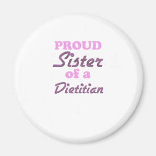 Trotse zus van een diëtist magneet