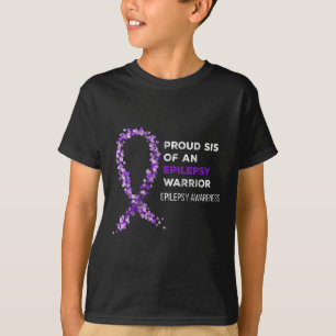 Trotse Zus Van Een Epilepsie Krijger Epilepsie Bew T-shirt