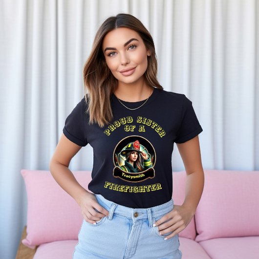 Trotse zus van een FireFighter inspiratie T-shirt