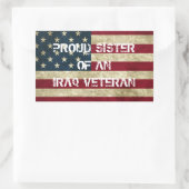 Trotse zus van een Iraks veteraan Sticker (Tas)