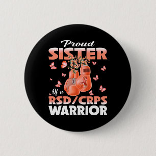 Trotse zus van een RSD CRPS Warrior Awareness Boxi Ronde Button 5,7 Cm