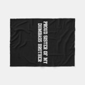 Trotse zus van mijn domme broertje Funny Humor fam Fleece Deken (Voorkant (Horizontaal))