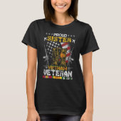 Trotse zus van Vietnam veteraan VS vlag veteraan D T-shirt (Voorkant)