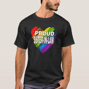 Trotse Zuster In Law LGBT Rainbow Gay Pride Vrouwe T-shirt