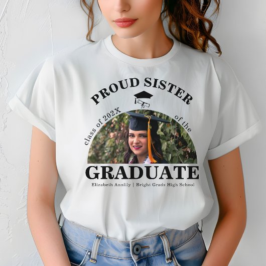 Trotse zuster van de Afstuderen senior T-shirt