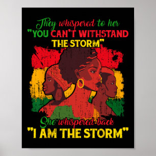Trotse zwarte Afrikaanse Amerikaanse dames zwarte  Poster