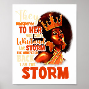 Trotse zwarte Afrikaanse Amerikaanse dames Zwarte Poster