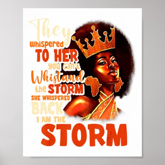 Trotse zwarte Afrikaanse Amerikaanse dames Zwarte Poster (Voorkant)