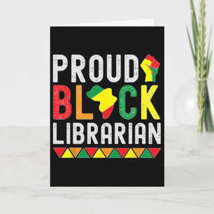 Trotse zwarte bibliothecaris Black History Month v Kaart