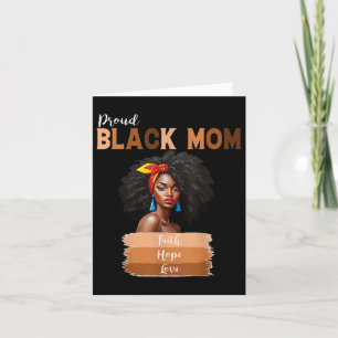 Trotse zwarte moeder Melanin Afro-Amerikaanse moed Kaart
