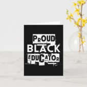 Trotse zwarte opvoeder – Bold Empowerment Design S Kaart (Gele Bloem)