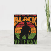 Trotse zwarte veteraan soldaat Afro-Amerikaanse mi Kaart (Voorkant)