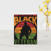 Trotse zwarte veteraan soldaat Afro-Amerikaanse mi Kaart (Gele Bloem)