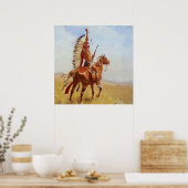 “Trotsering” Westerse kunst van Frederic Remington Poster (Keuken)