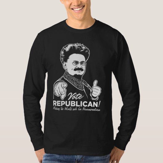 Trotski stemt Republikeins Shirt (Voorkant)