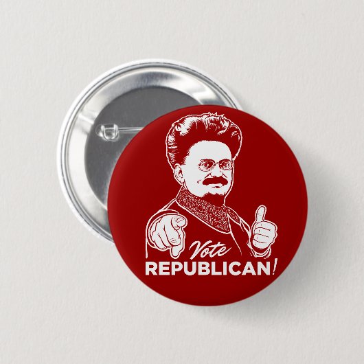 Trotsky Vote Republican Button (Voorkant /achterkant)