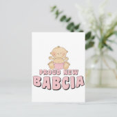 TROTSSE NIEUWE BABCIA BRIEFKAART (Staand voorkant)