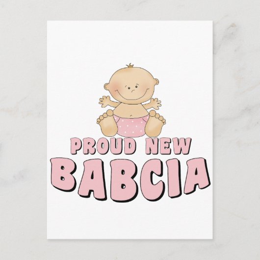TROTSSE NIEUWE BABCIA BRIEFKAART (Voorkant)