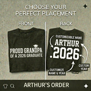 TROTSSE OPA  Afstudeerklas 26 Gepersonaliseerd T-shirt