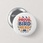 TROTSSE VOGELNERD RONDE BUTTON 5,7 CM (Voorkant /achterkant)