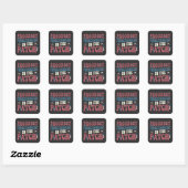Trotste Firecracker in de Patch 4 juli USA Vierkante Sticker (Vel)