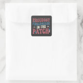 Trotste Firecracker in de Patch 4 juli USA Vierkante Sticker (Tas)
