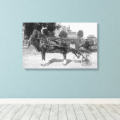 trotter en sulky canvas afdruk (Insitu (Houten vloer))