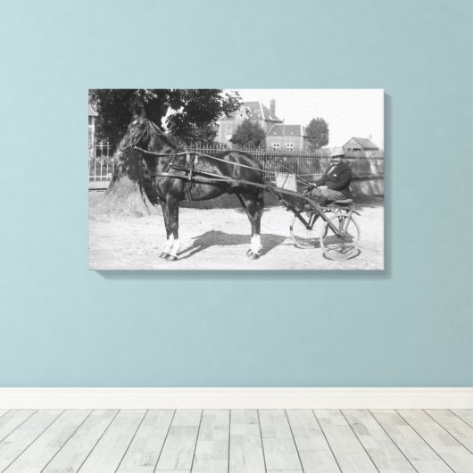  trotter en sulky canvas afdruk (Insitu (Houten vloer))