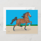 Trotting American Saddlebred Briefkaart (Voorkant / Achterkant)