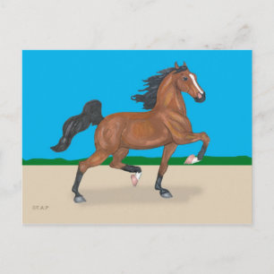 Trotting American Saddlebred Briefkaart