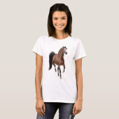 Trotting Arabian Horse Babydoll Shirt (Voorkant volledig)