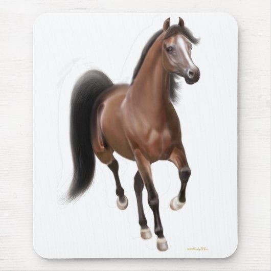 Trotting Arabian Horse Mousepad Muismat (Voorkant)