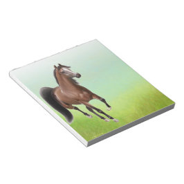 Trotting Bay Brown Arabian Horse Notitieblok