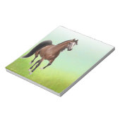 Trotting Bay Brown Arabian Horse Notitieblok (Linkerzijde)