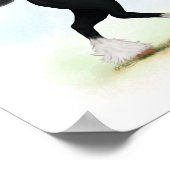 Trotting Black Shire Horse Equestrian Poster (Hoek)