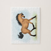 Trotting Buckskin Horse Equestrian Horse Lover Legpuzzel (Verticaal)