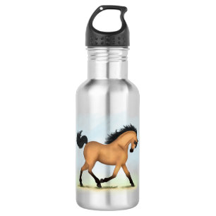 Trotting Buckskin Horse Equestrian Horse Lover's Waterfles