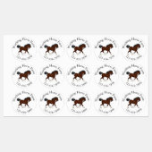 Trotting Clydesdale Paard Circulaire Tekst Custom Labels (Vel)