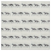 Trotting Greyhounds Dog Art Fabric Stof (Swatch)