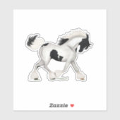 Trotting Gypsy Vanner Paard Pinto Pony Sticker (Vel)