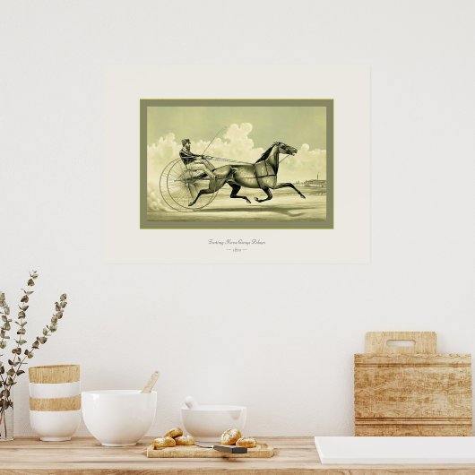 Trotting Horse George Palmer ~ 1870 Poster (Keuken)