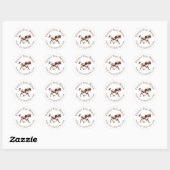 Trotting Overo Skewbald Paint Horse Custom Logo Ronde Sticker (Vel)