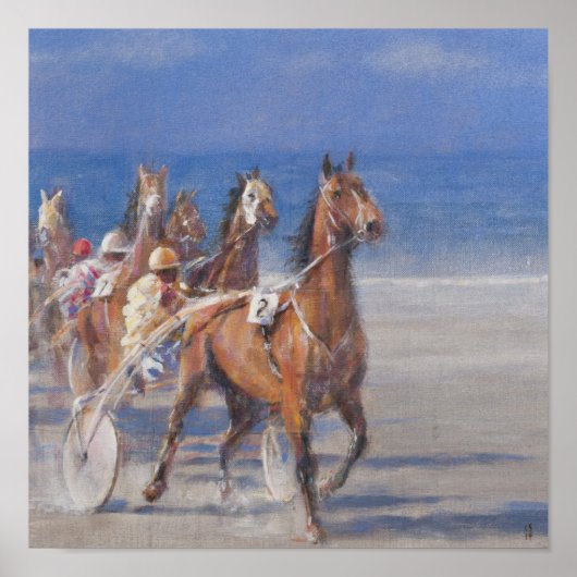 Trotting races Lancieux Brittany 2014 Poster (Voorkant)